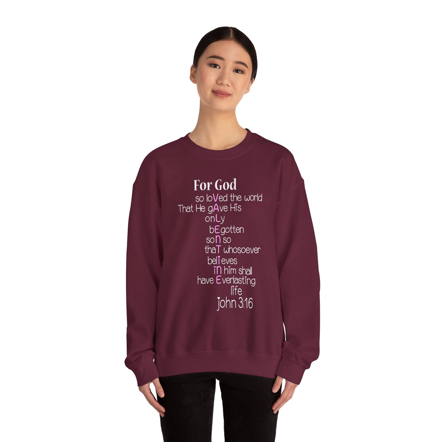 John 3:16 Valentine Acrostic Sweatshirt