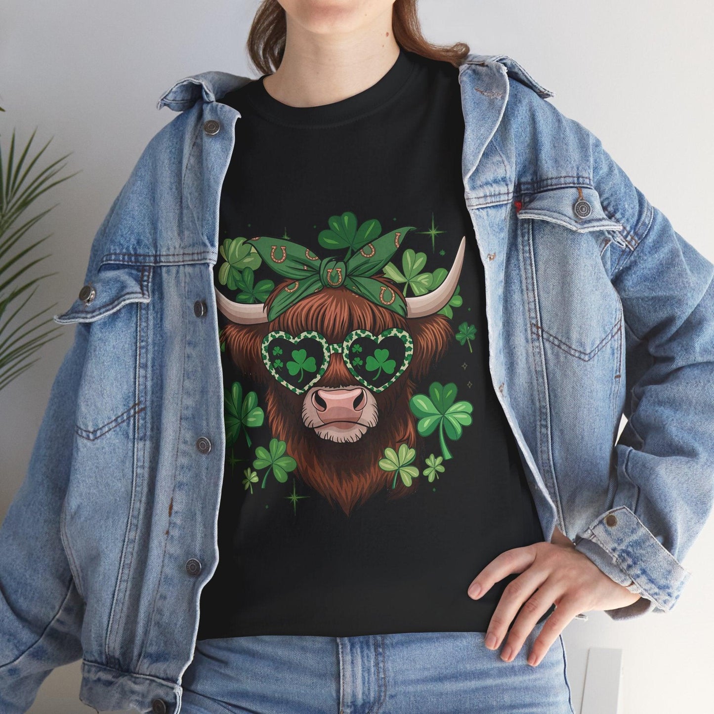 Unisex Tee - Highland Cow St. Patrick’s Day Style - Motor Girl Boutique