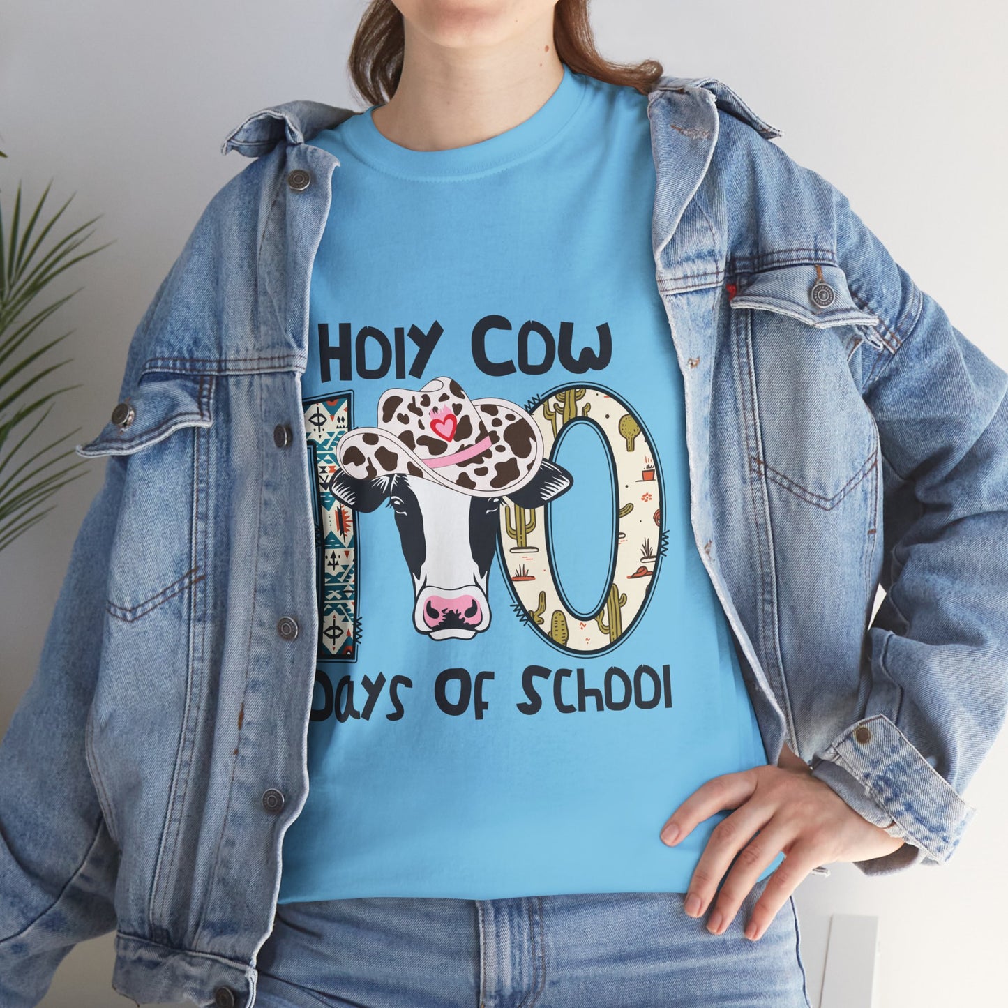 Unisex Tee - Holy Cow, It's 100 Days of School