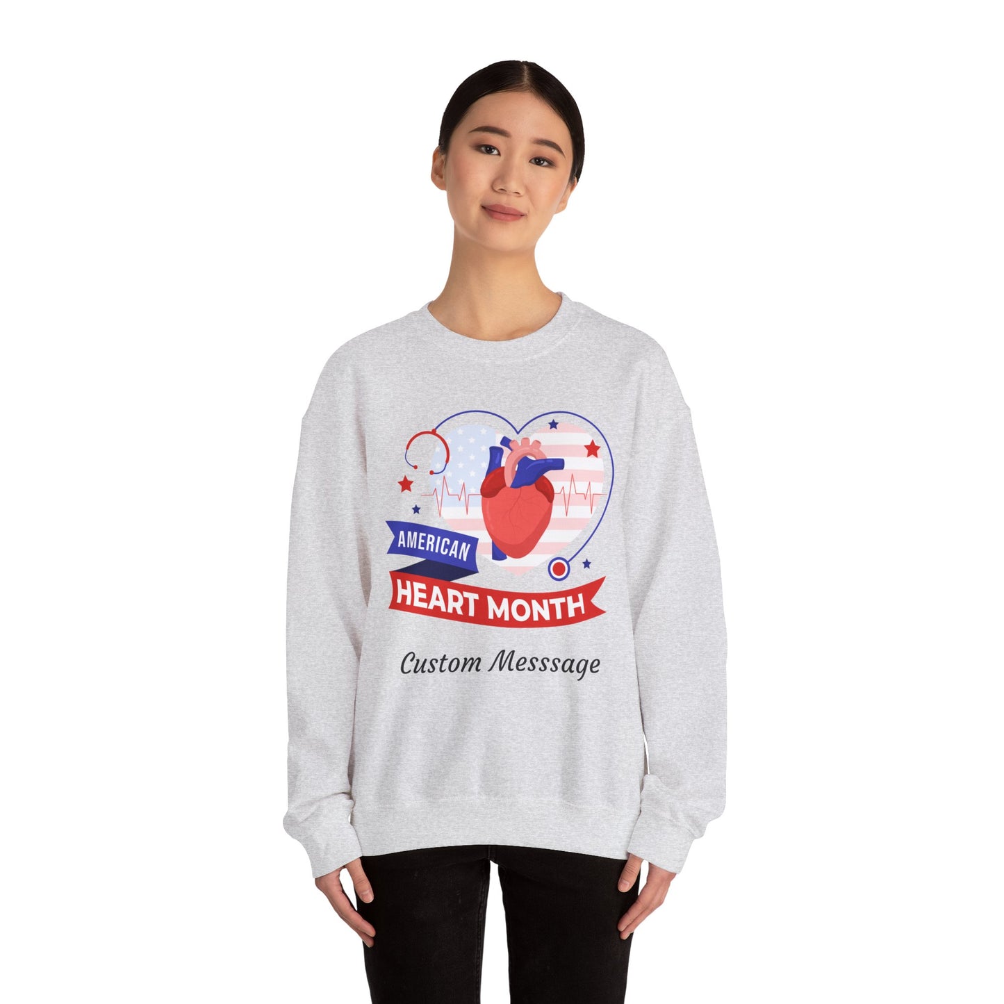 Unisex Sweatshirt - Personalized American Heart Month