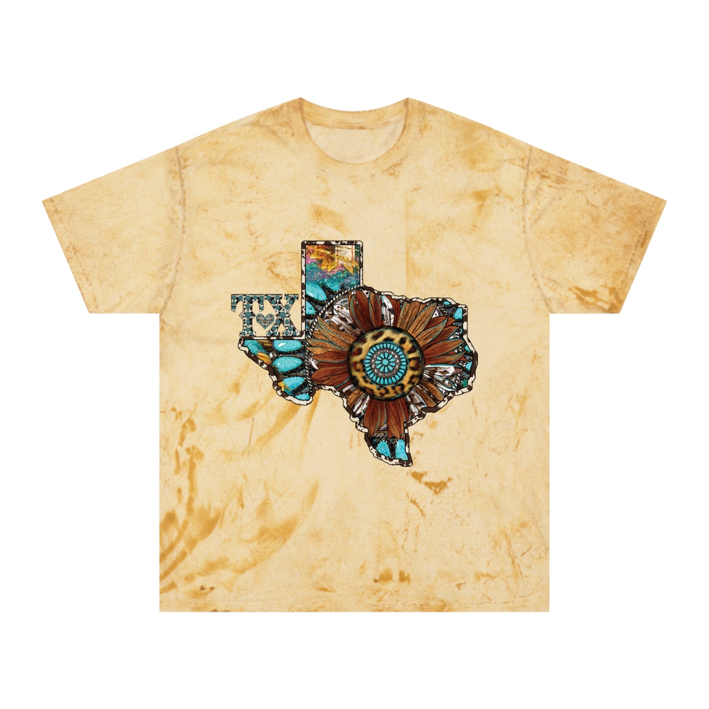 Unisex Color Blast T-Shirt-Texas Sunflower