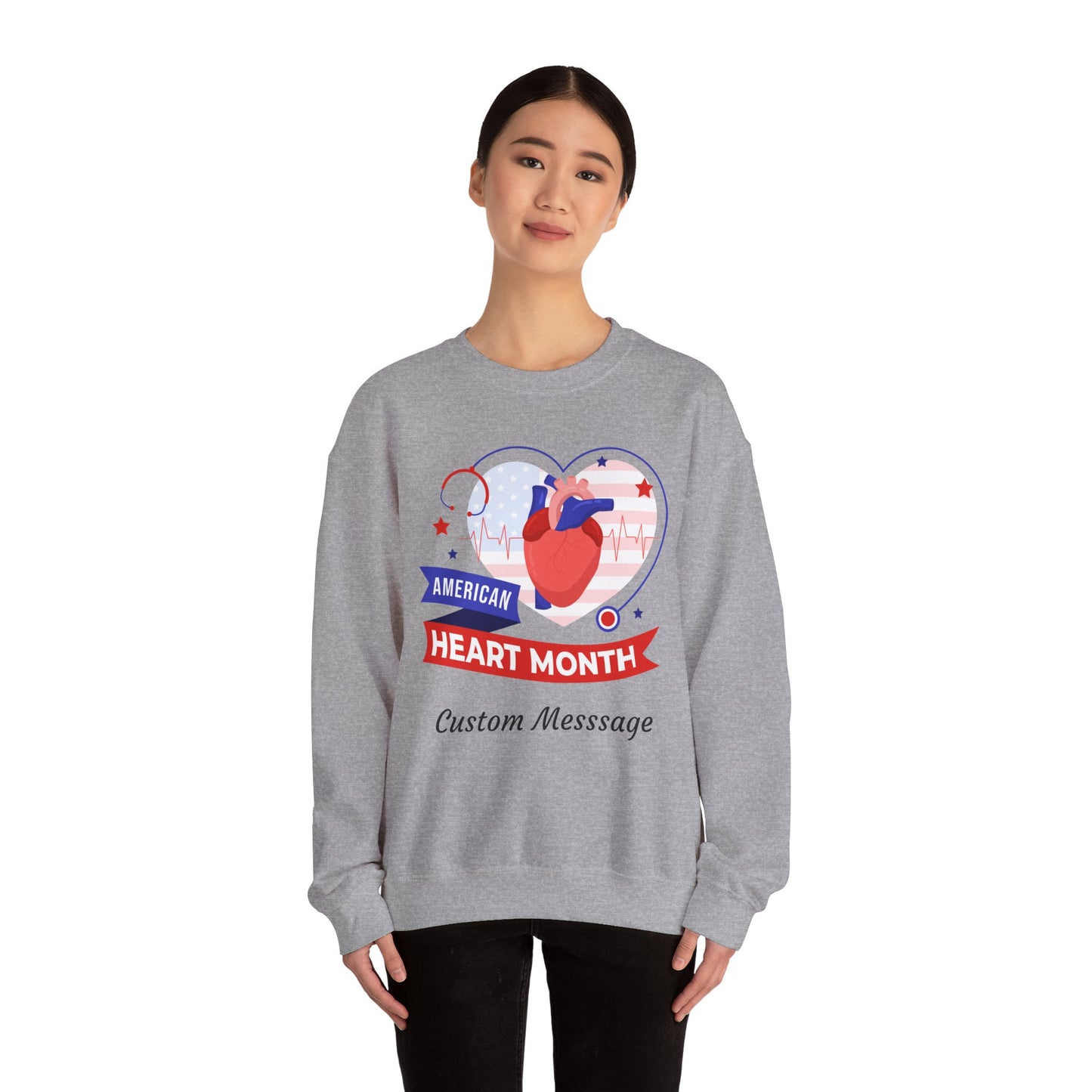 Unisex Sweatshirt - Personalized American Heart Month