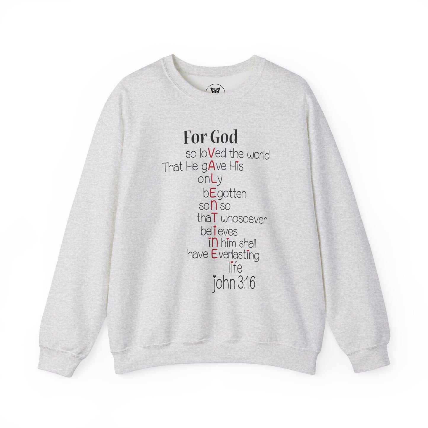 John 3:16 Valentine Acrostic Sweatshirt