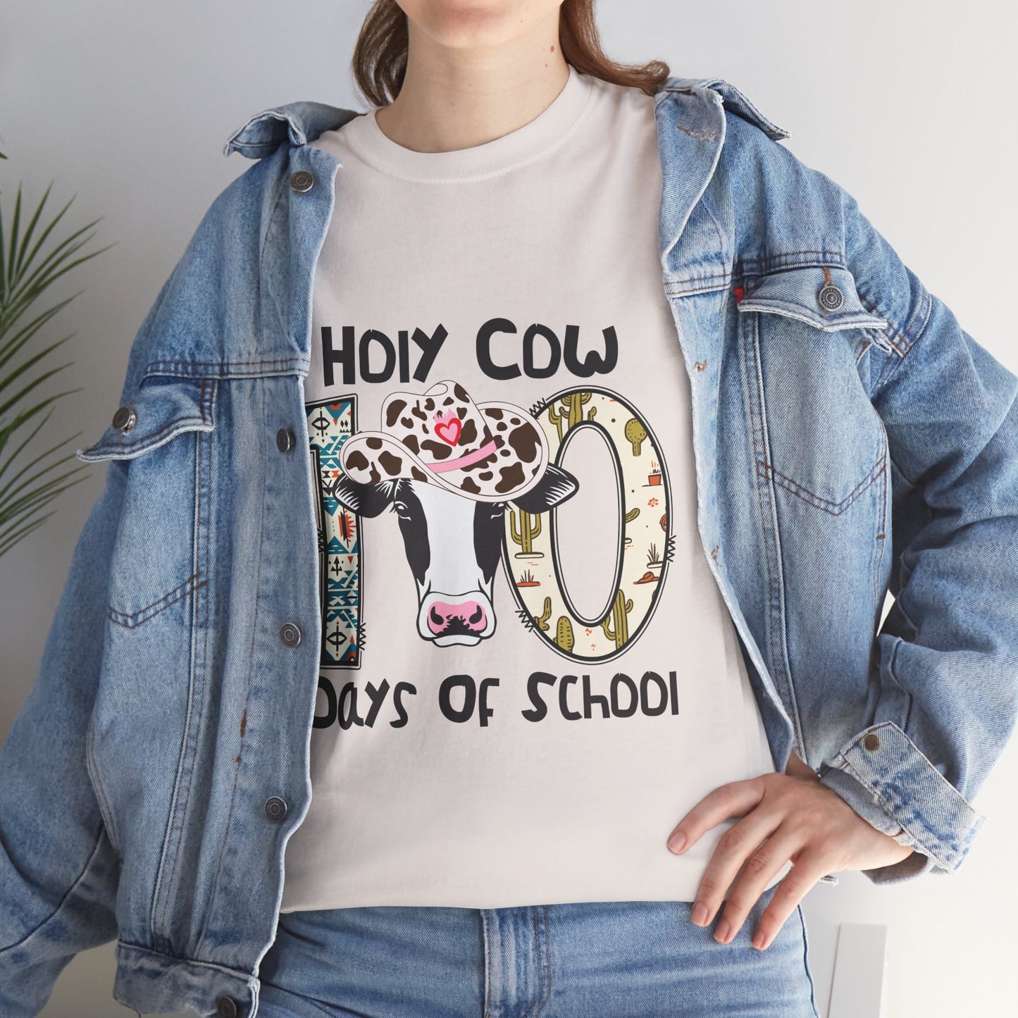 Unisex Tee - Holy Cow, It's 100 Days of School