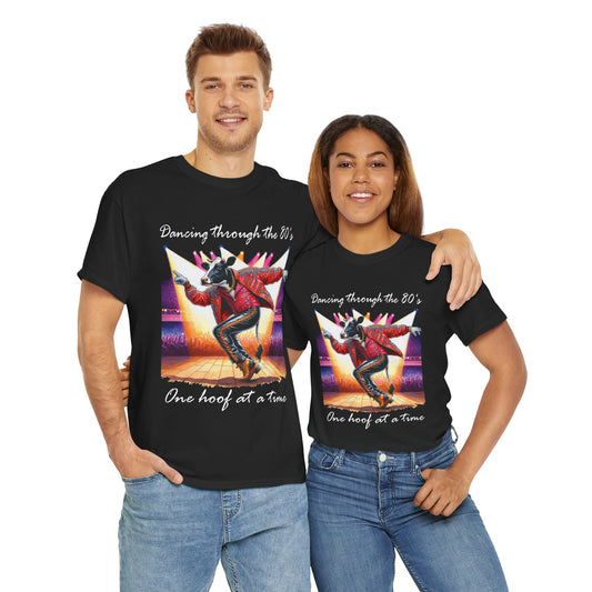 Dancing through the 80's one hoof at a time Cow Unisex Shirt