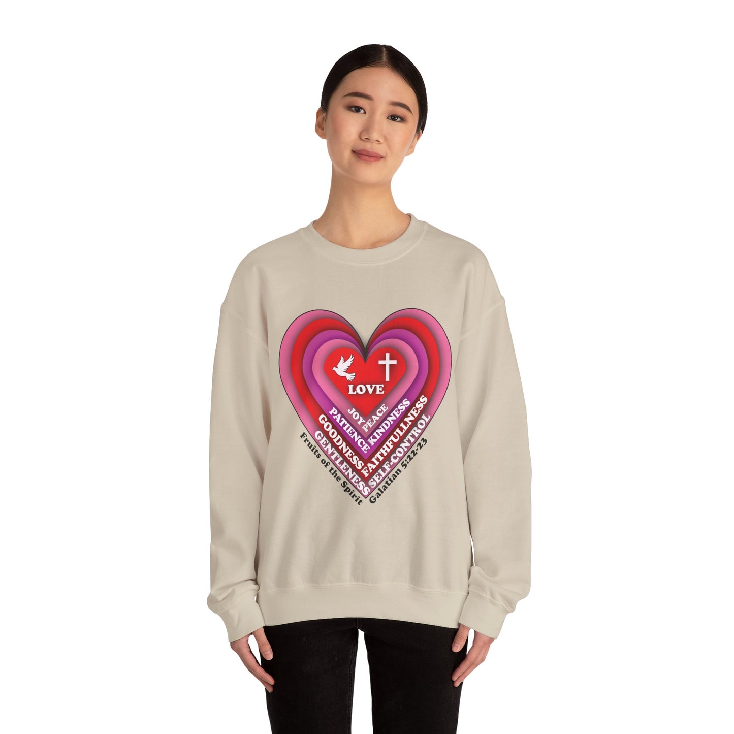 Unisex Sweatshirt - Heart Fruits of the Spirit