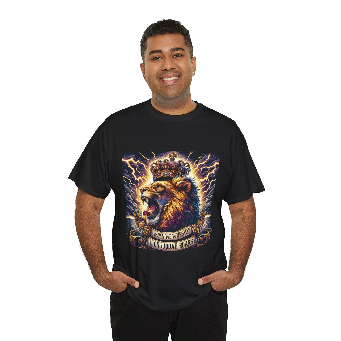 Unisex Tee - When We Worship the Lion of Judah Roars