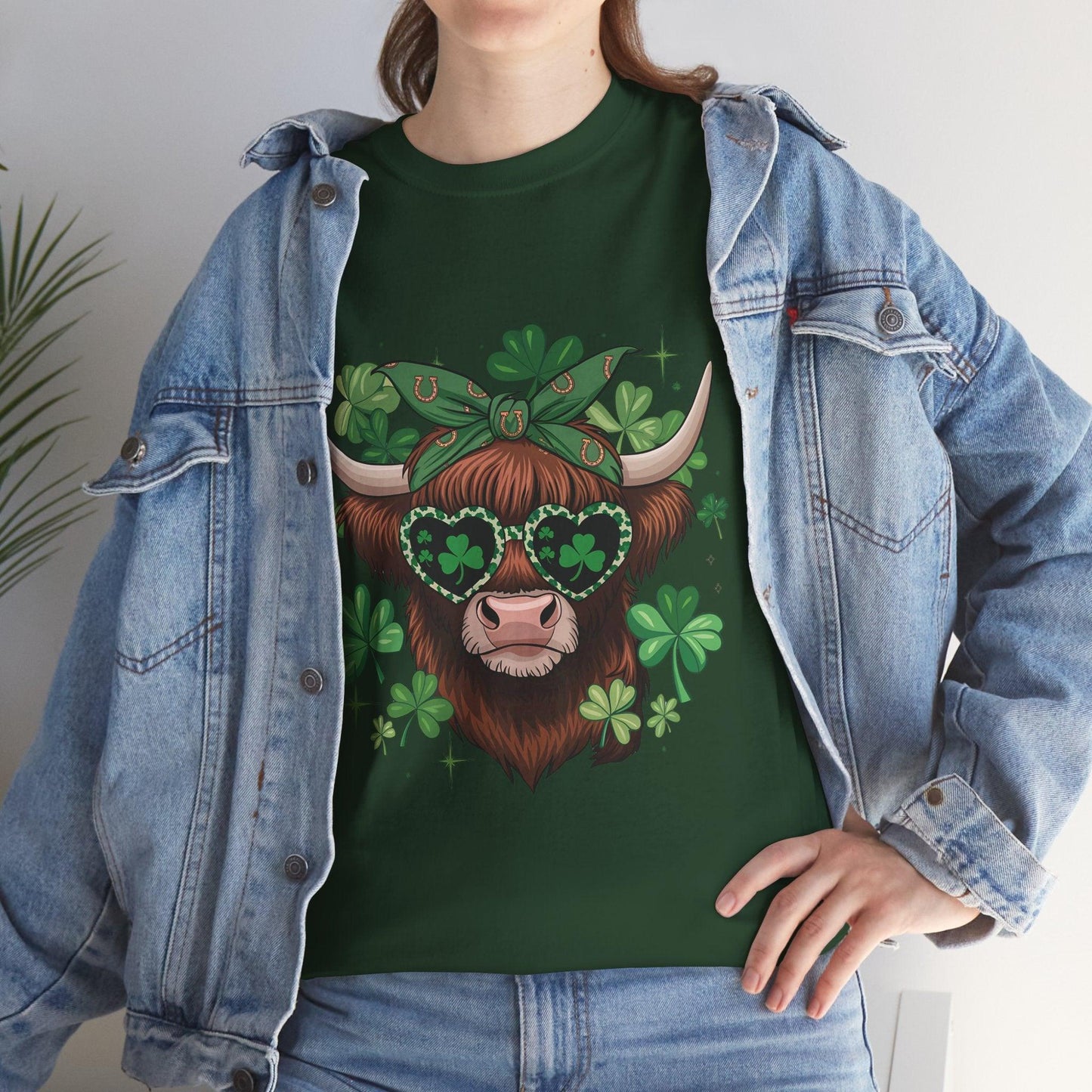 Unisex Tee - Highland Cow St. Patrick’s Day Style - Motor Girl Boutique