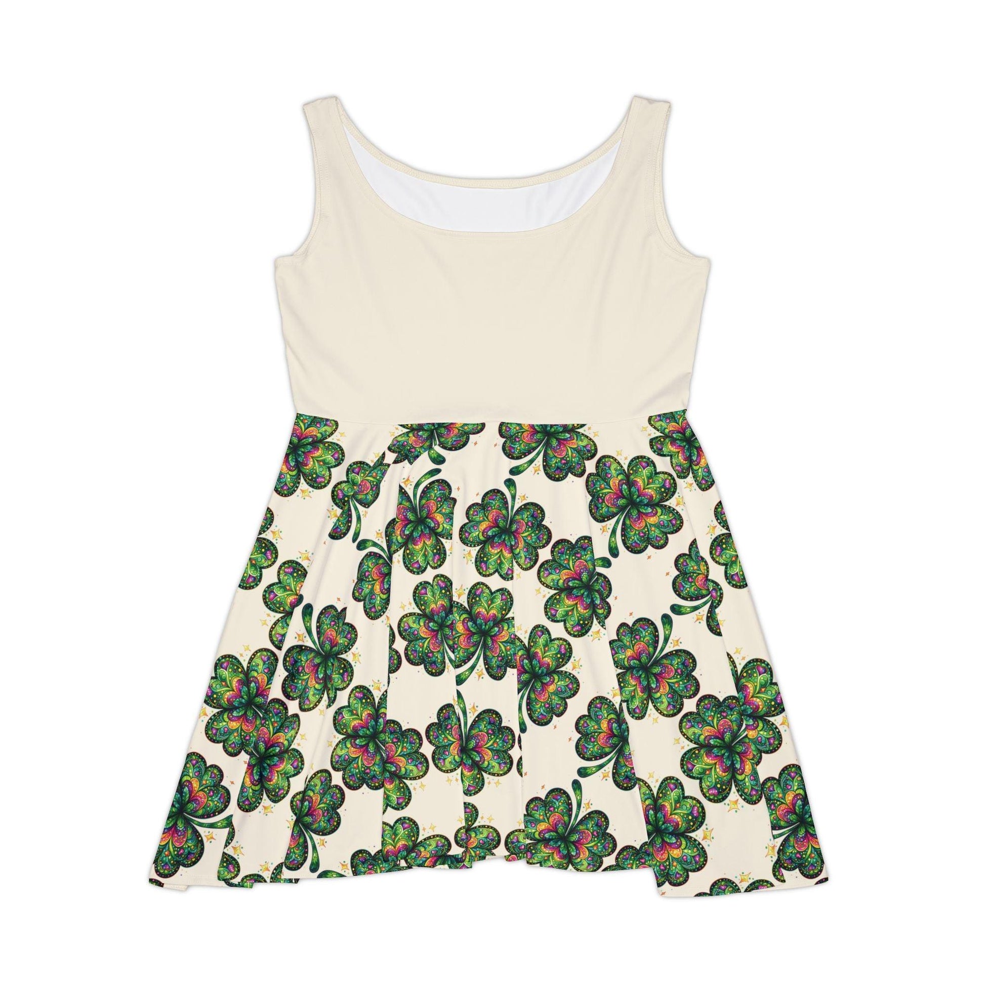 Skater Dress - Colorful Shamrock Pattern - Motor Girl Boutique