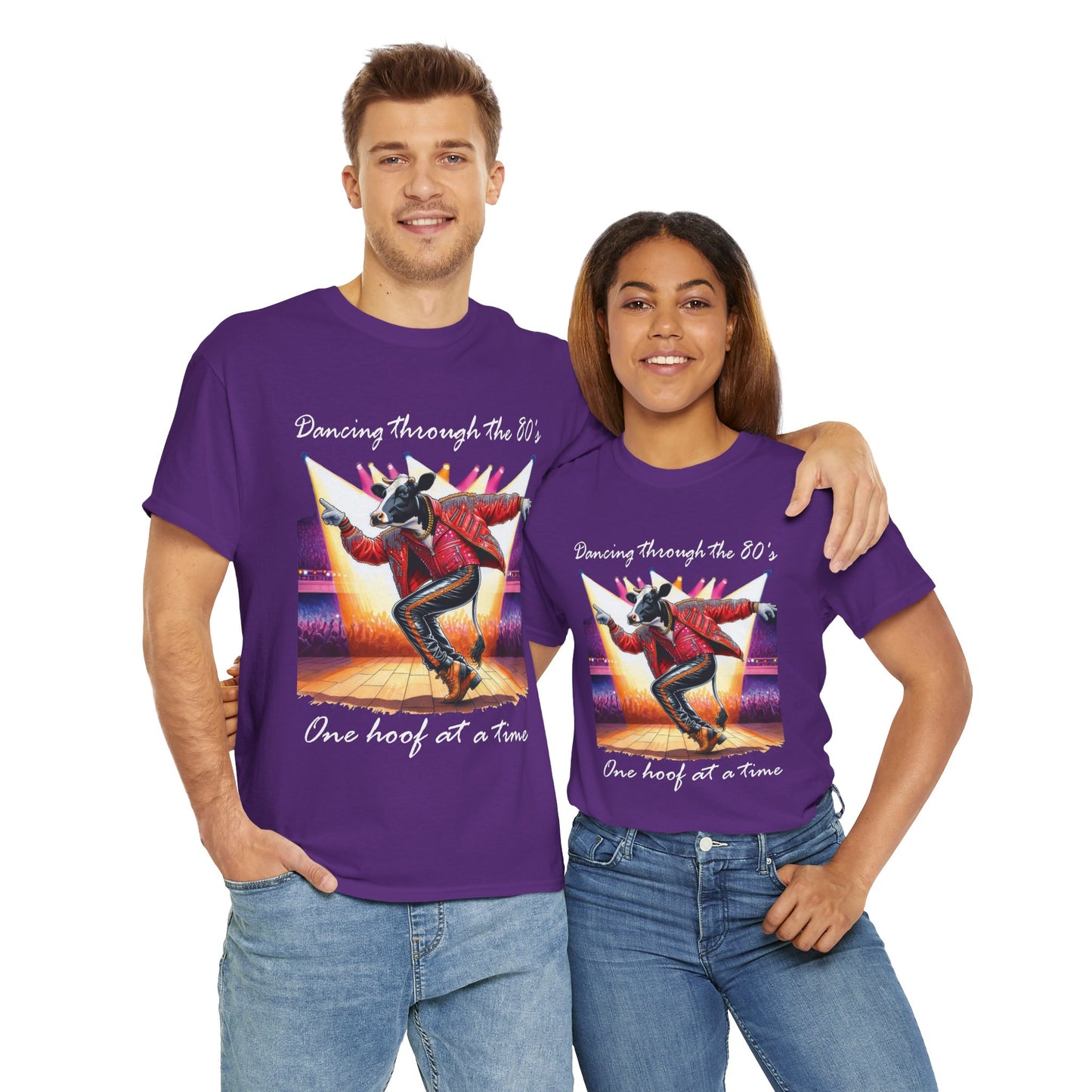 Dancing through the 80's one hoof at a time Cow Unisex Shirt