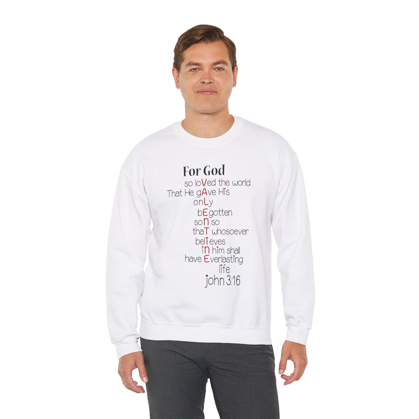 John 3:16 Valentine Acrostic Sweatshirt