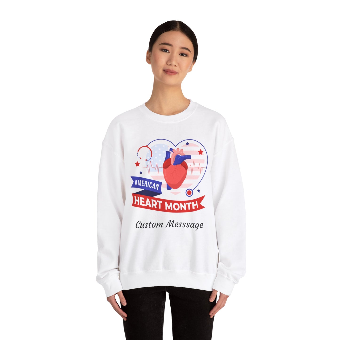 Unisex Sweatshirt - Personalized American Heart Month