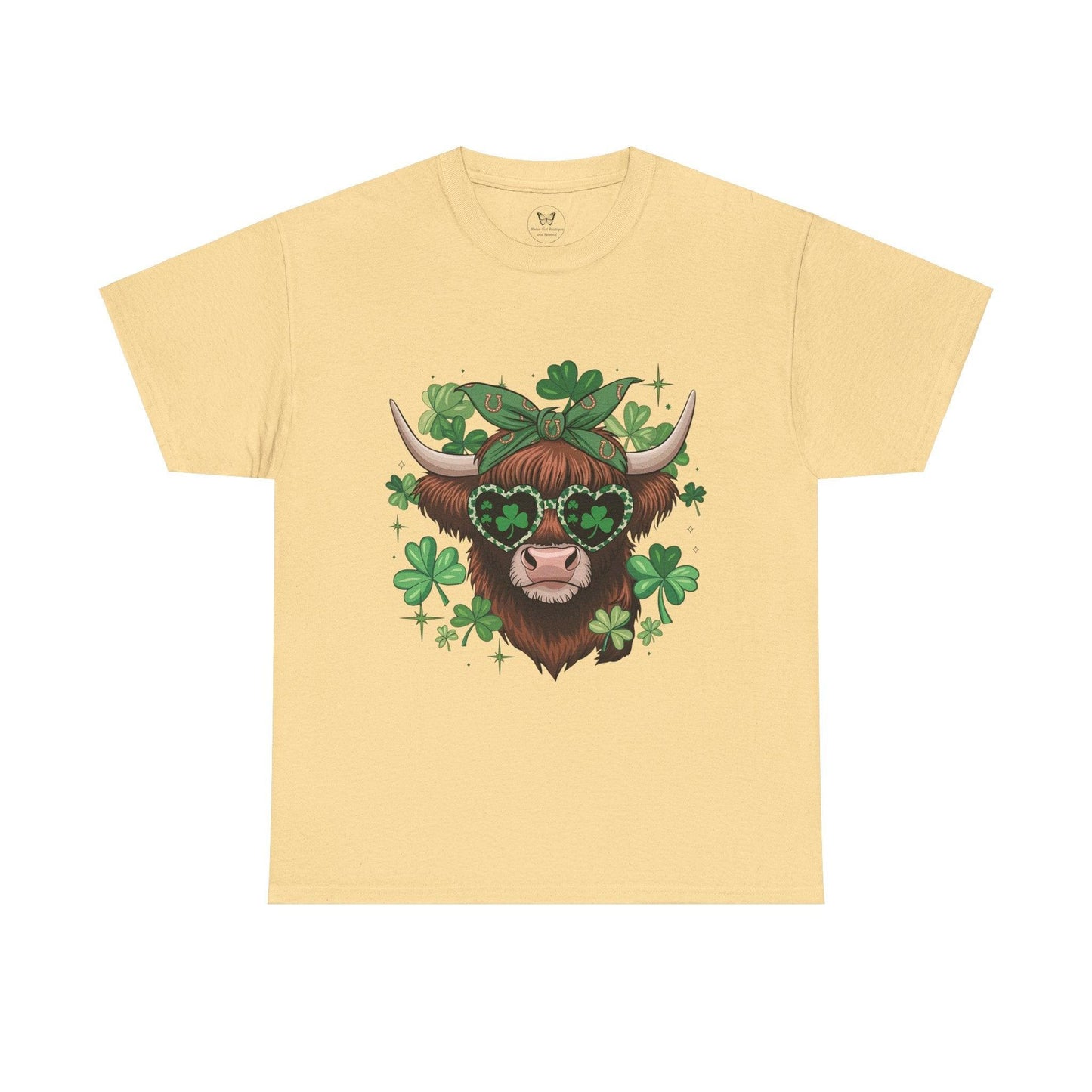 Unisex Tee - Highland Cow St. Patrick’s Day Style - Motor Girl Boutique