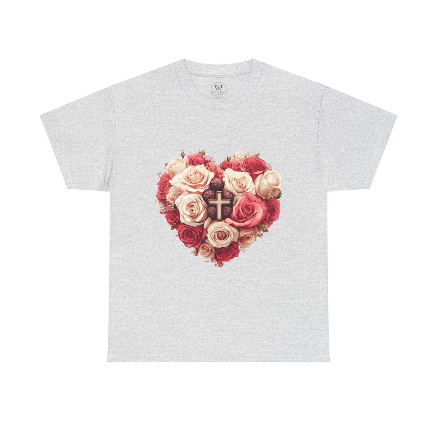 Love Like Jesus Rose Heart Valentine Tee