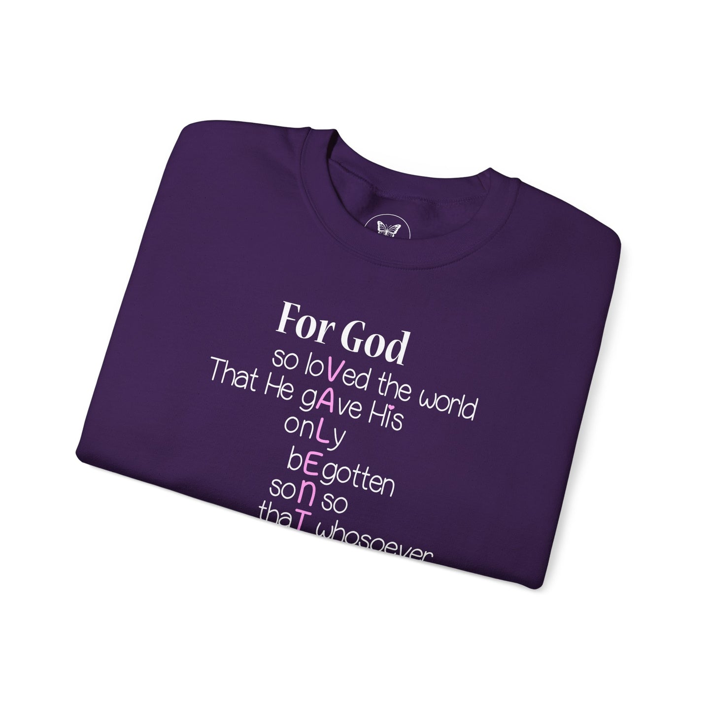 John 3:16 Valentine Acrostic Sweatshirt