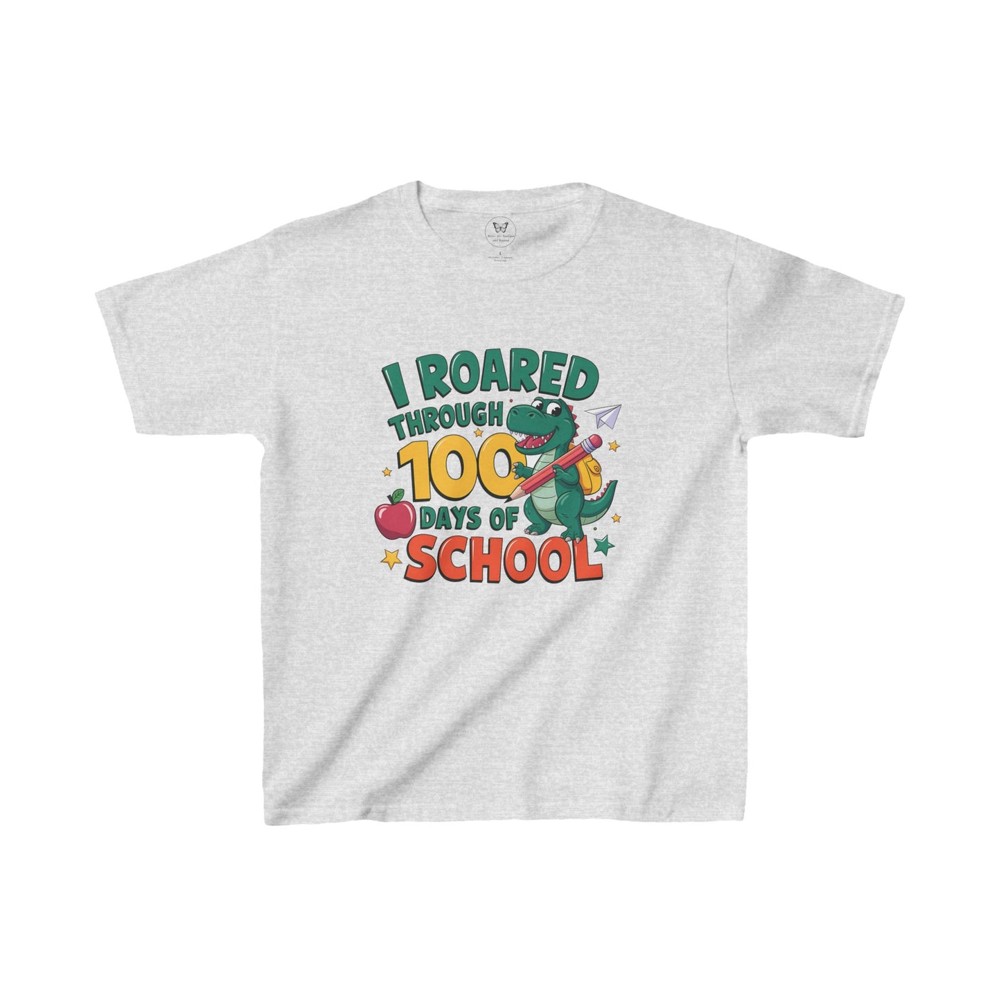 Kids Tee-Roared Through 100 Days School Kids Tee