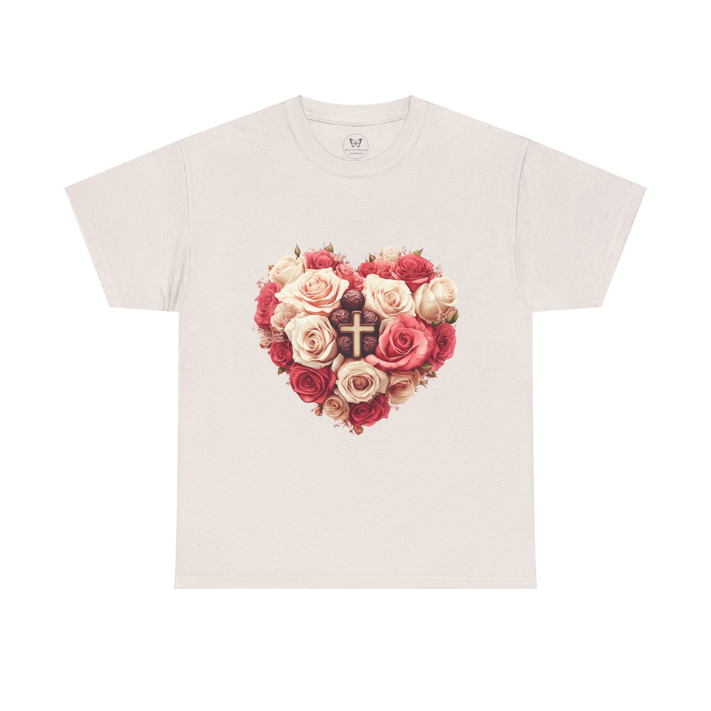 Love Like Jesus Rose Heart Valentine Tee