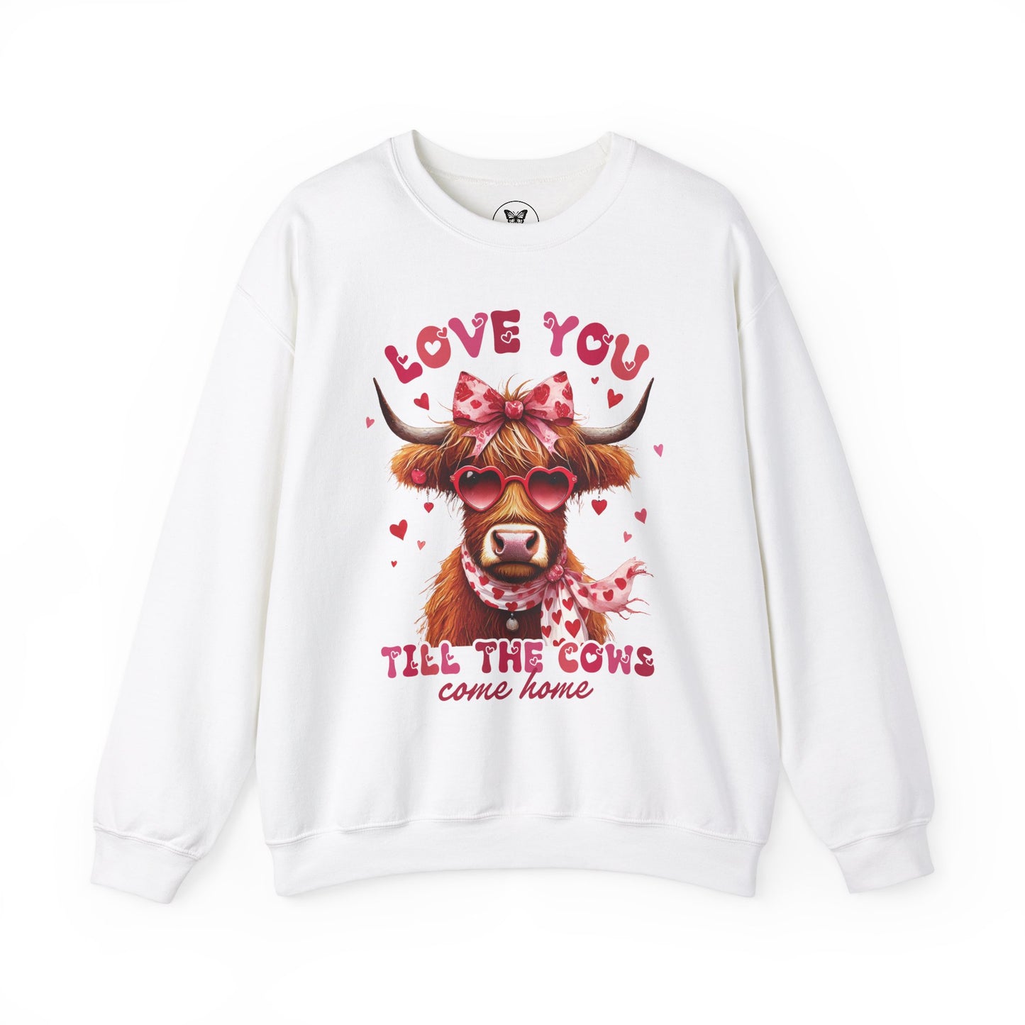 Love you till the cows come home Highland Cow Valentine Sweatshirt