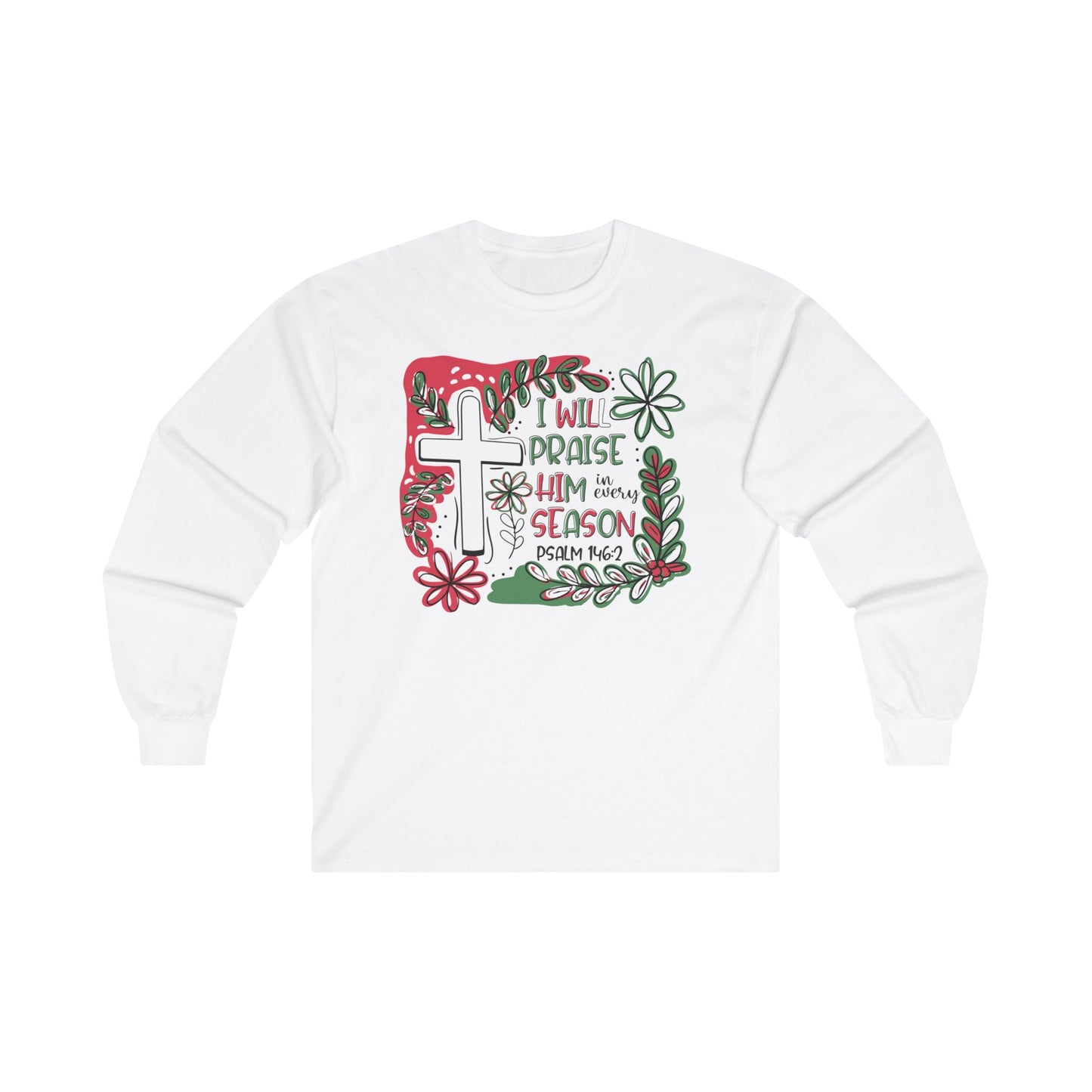 Boho Psalm 146:2 Long Sleeve Tee