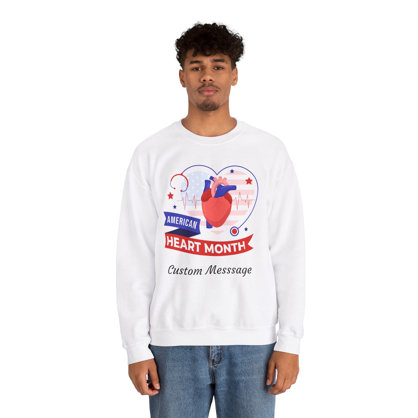 Unisex Sweatshirt - Personalized American Heart Month