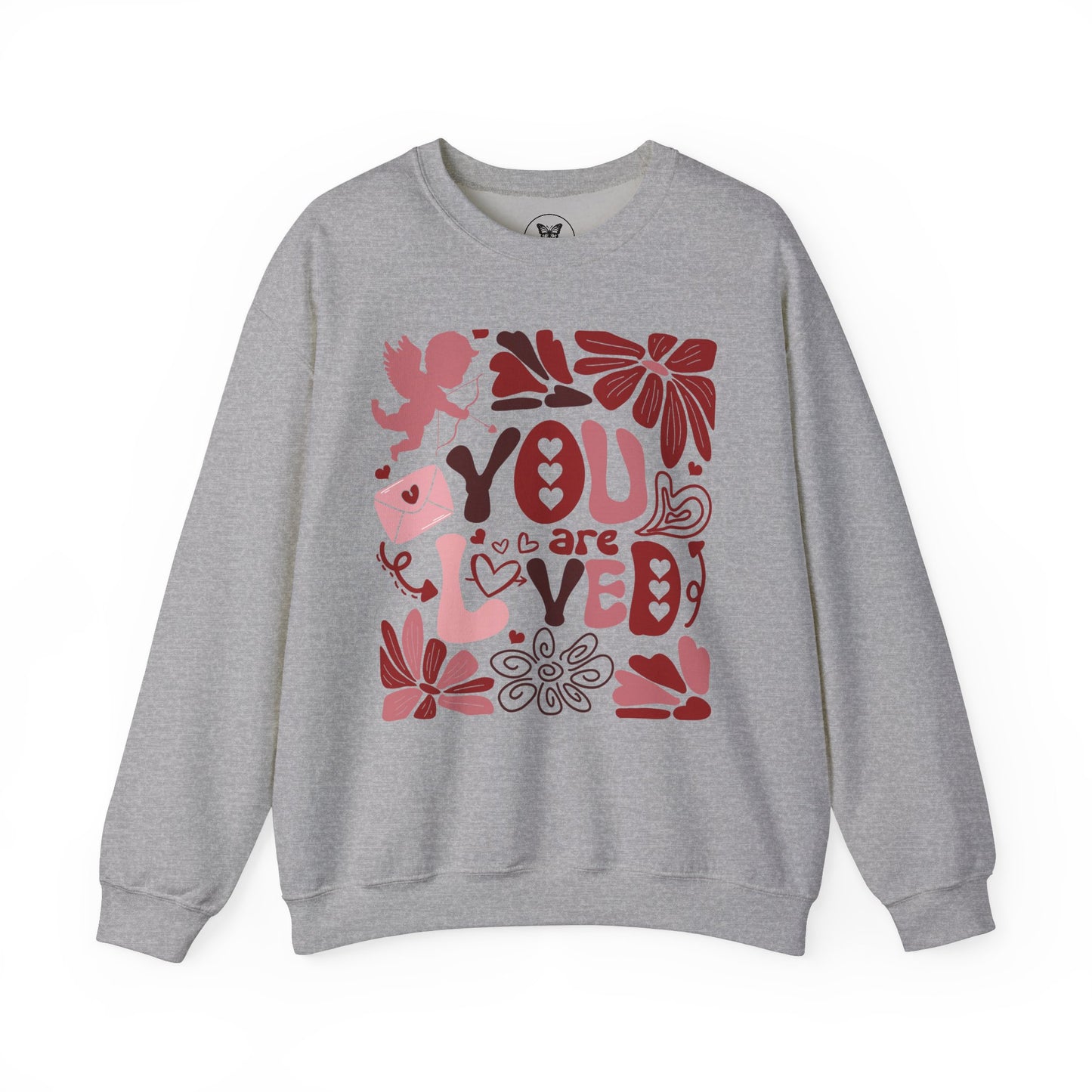 Boho You Are Loved Valentine Sweatshirt