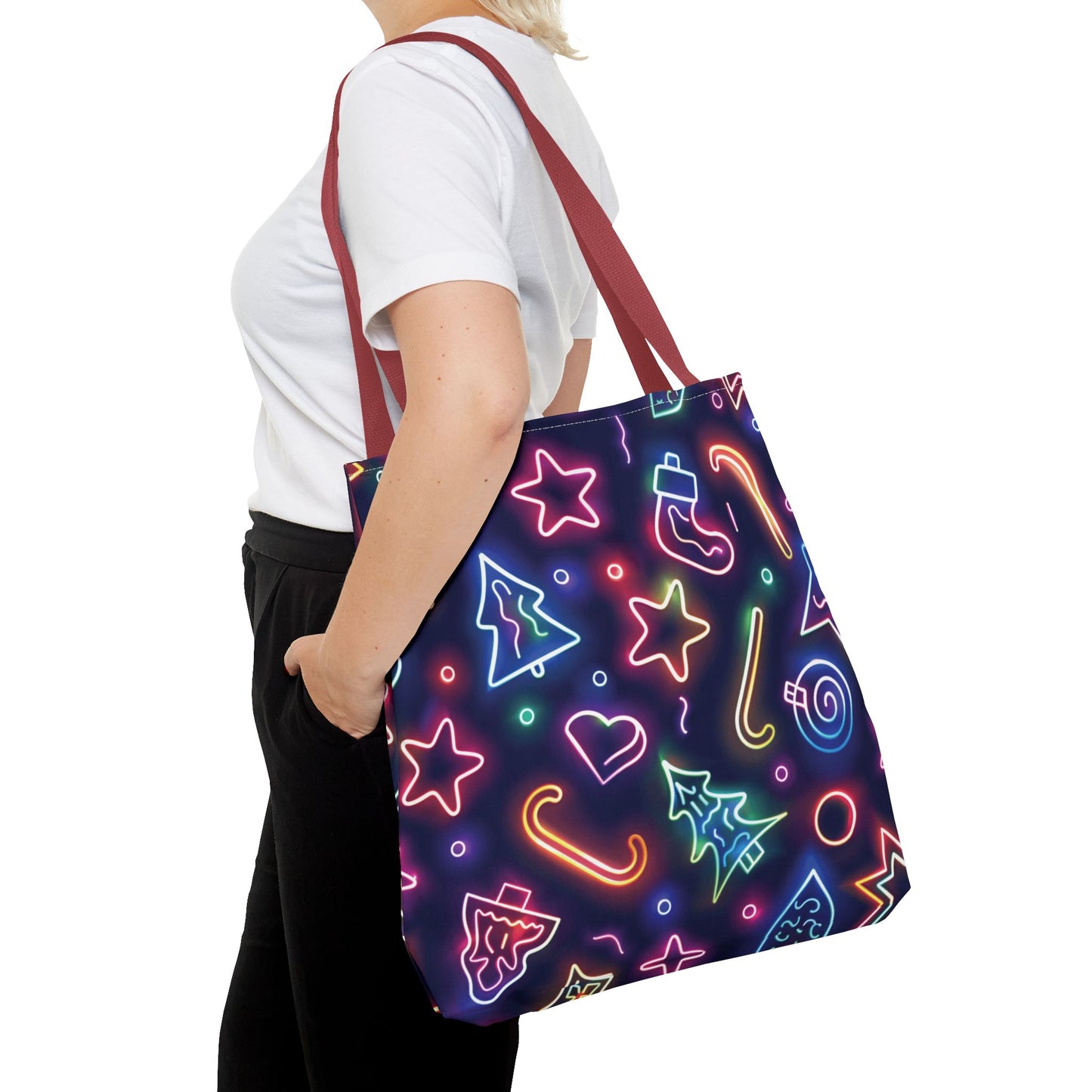 Neon Christmas Tote Bag