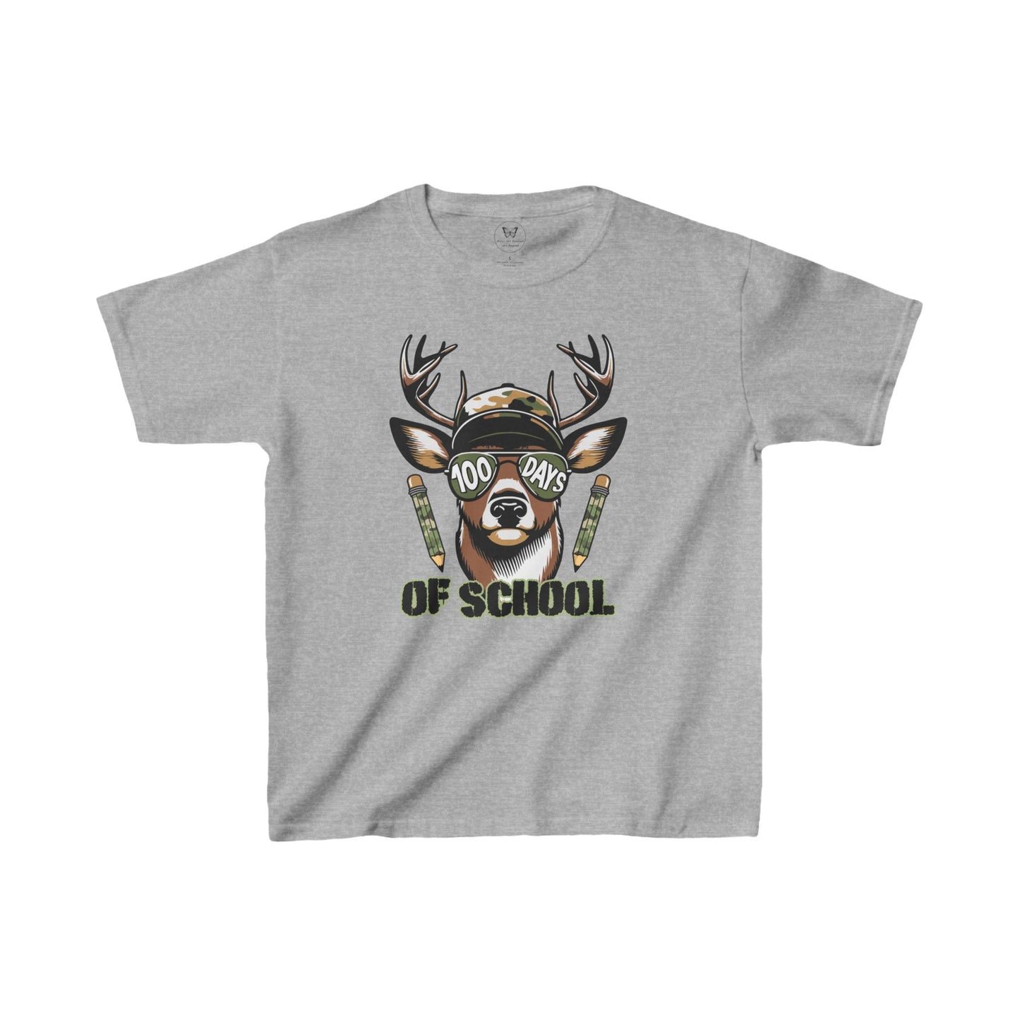 Kid's Tee - 100 Days of School Camo Buck