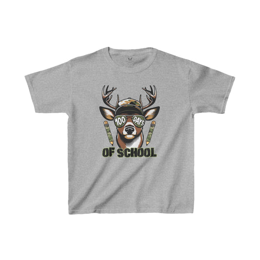 Kid's Tee - 100 Days of School Camo Buck