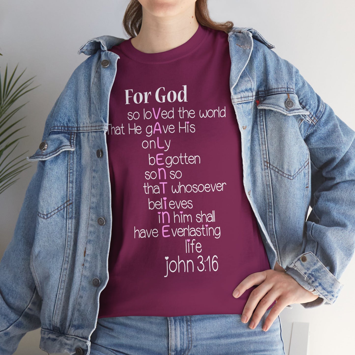 John 3:16 Valentine Acrostic Tee