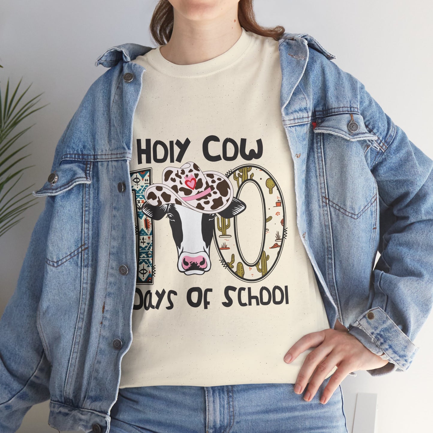 Unisex Tee - Holy Cow, It's 100 Days of School