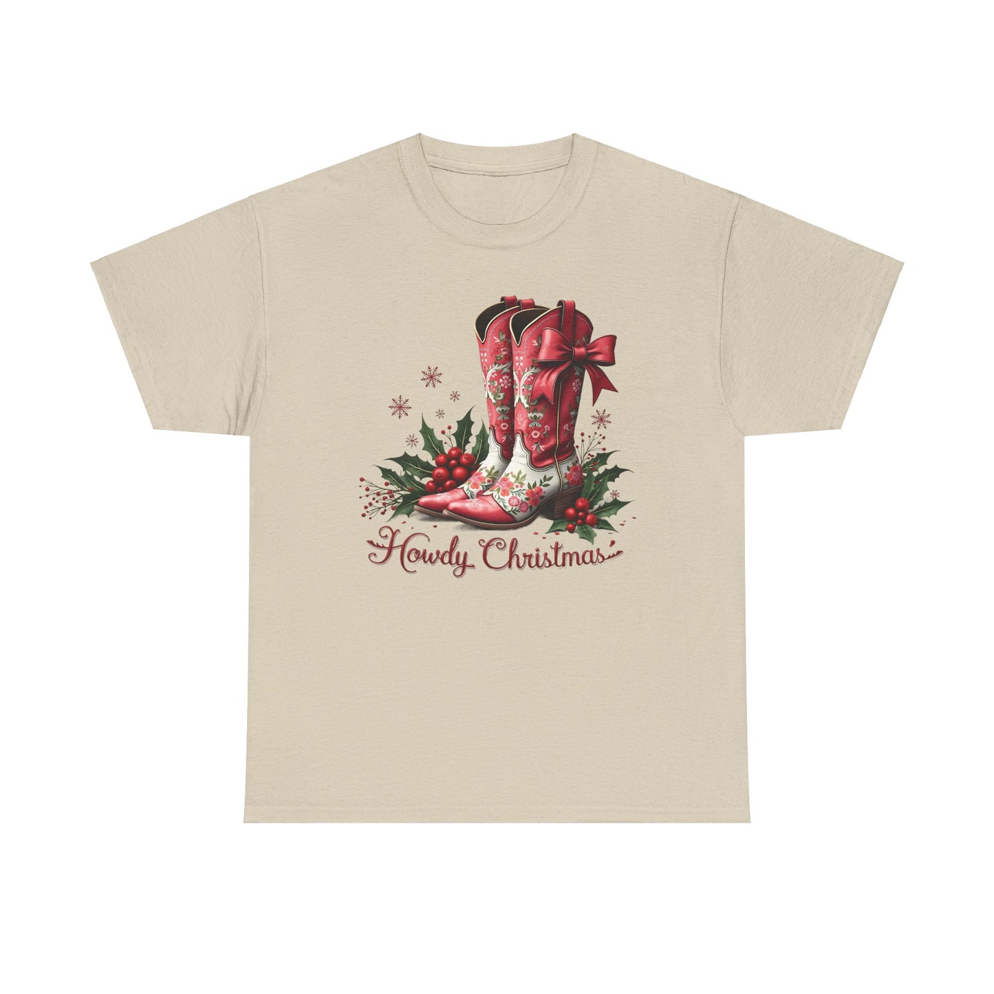 Howdy Christmas Western Boots Unisex T-Shirt