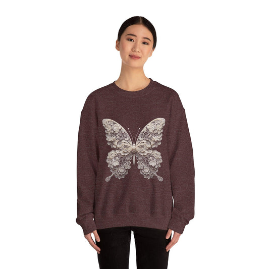 Unisex Sweatshirt - Lace Butterfly - Motor Girl Boutique