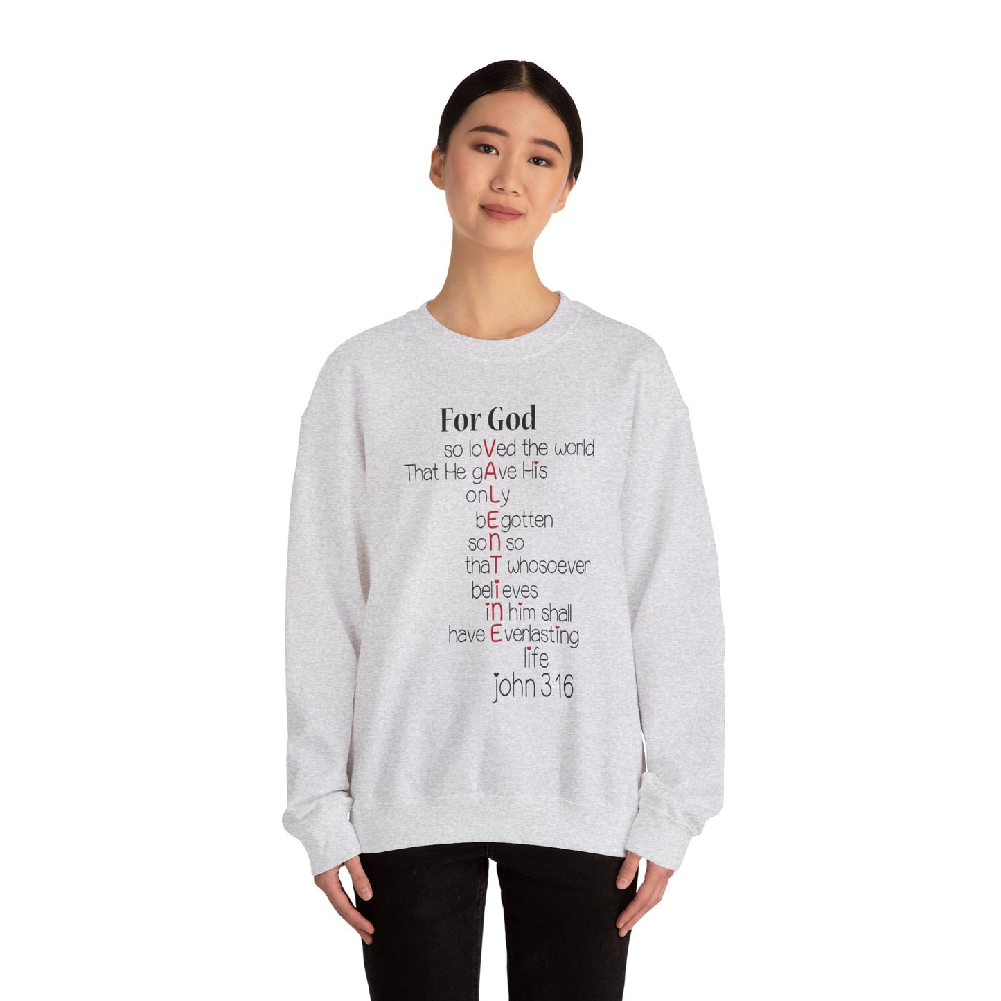 John 3:16 Valentine Acrostic Sweatshirt