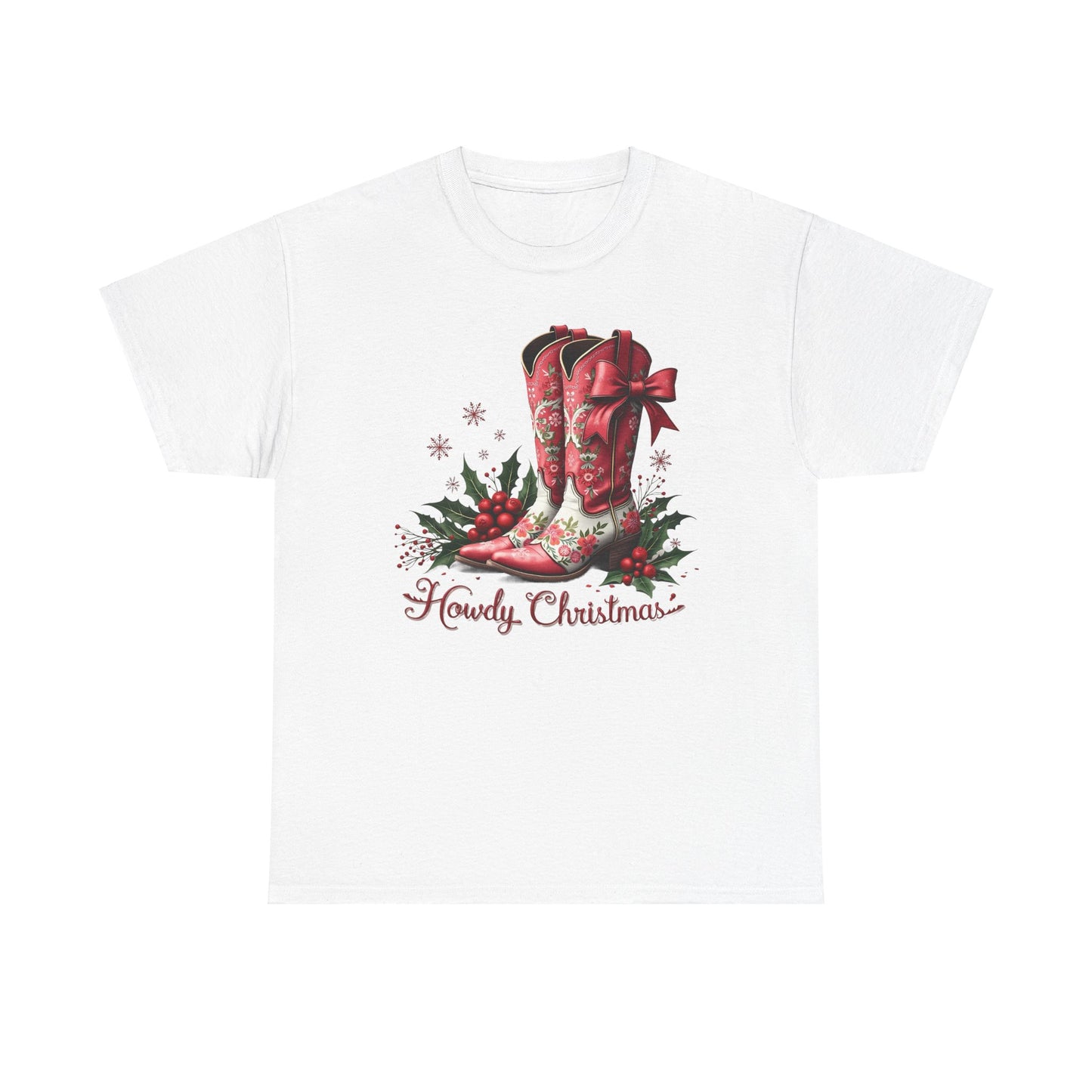 Howdy Christmas Western Boots Unisex T-Shirt