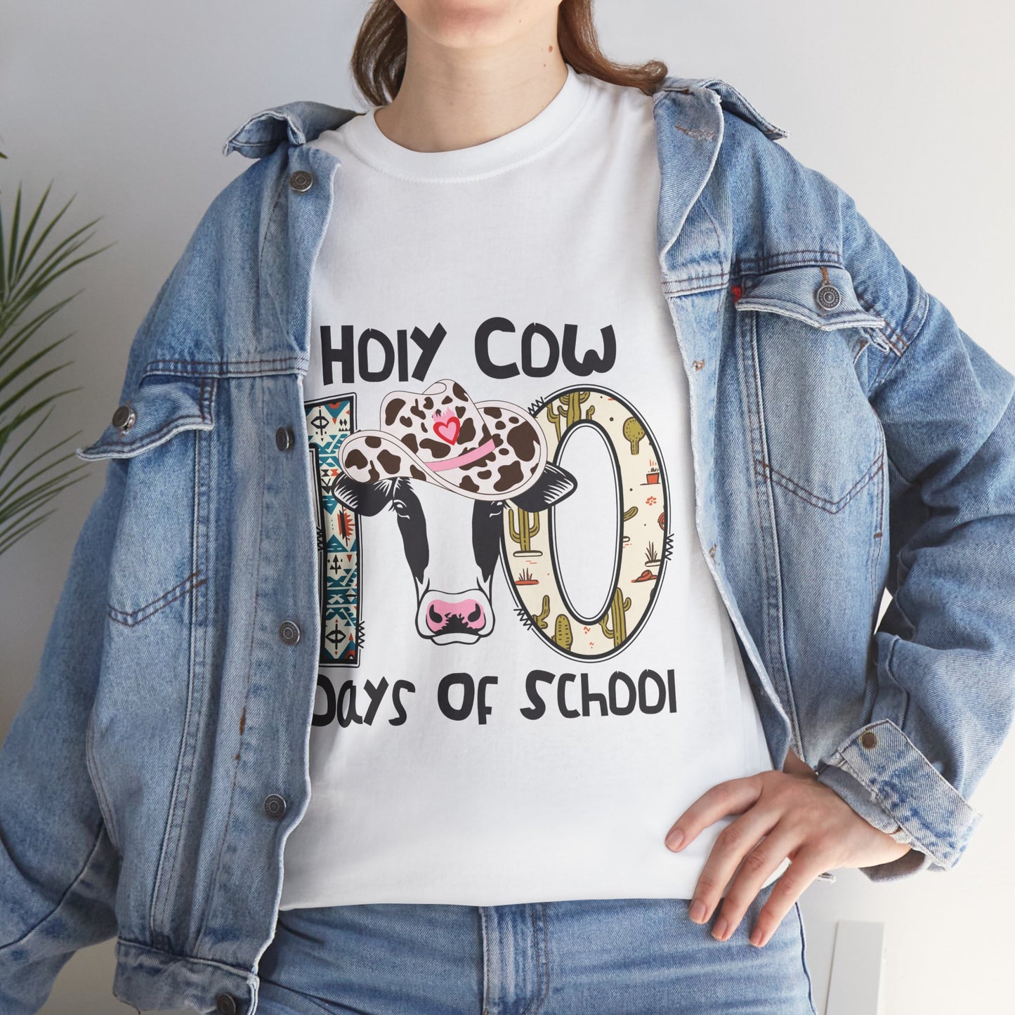 Unisex Tee - Holy Cow, It's 100 Days of School