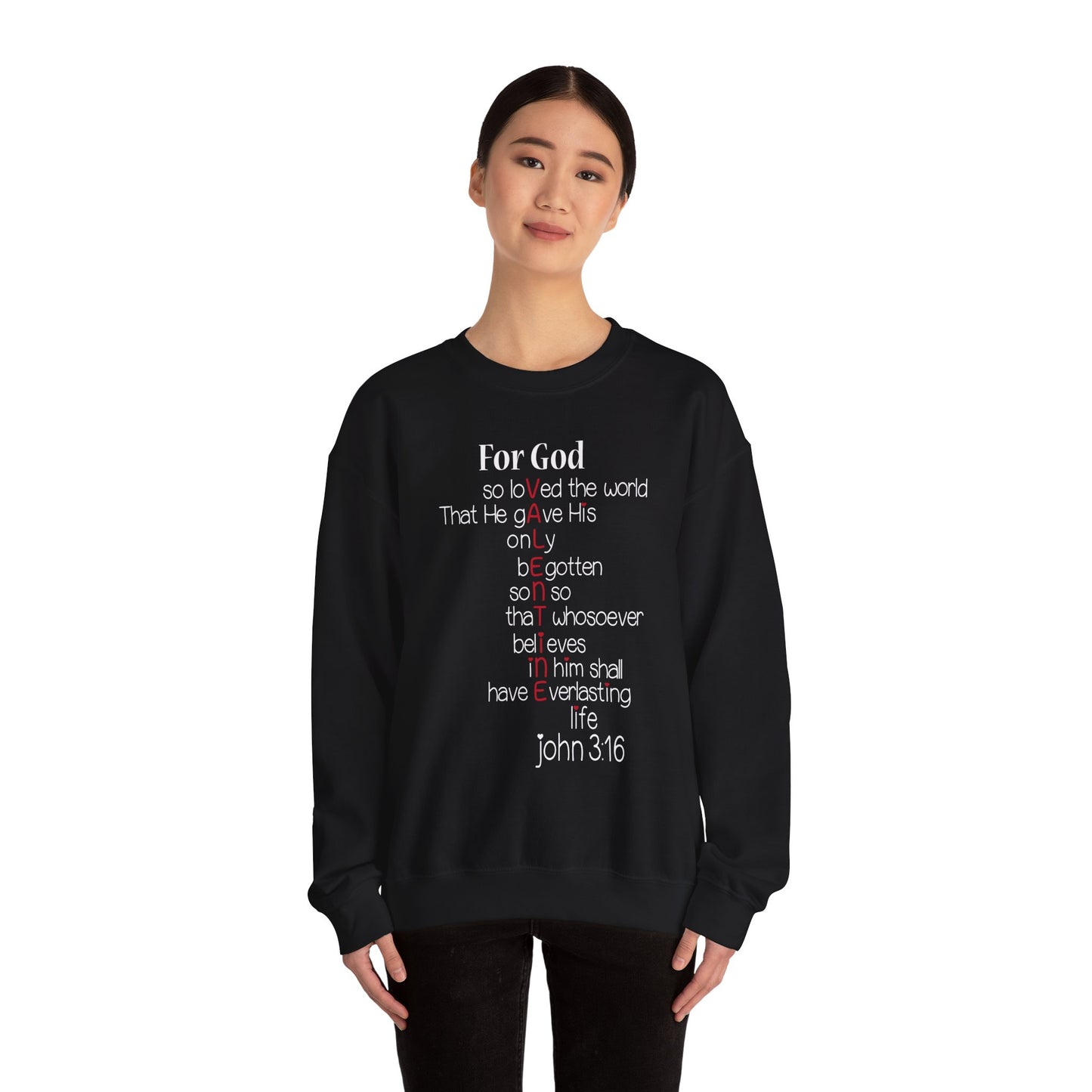 John 3:16 Valentine Acrostic Sweatshirt