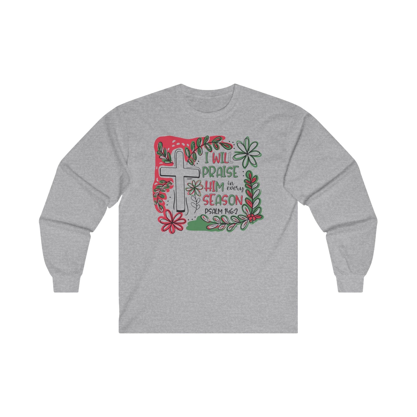 Boho Psalm 146:2 Long Sleeve Tee