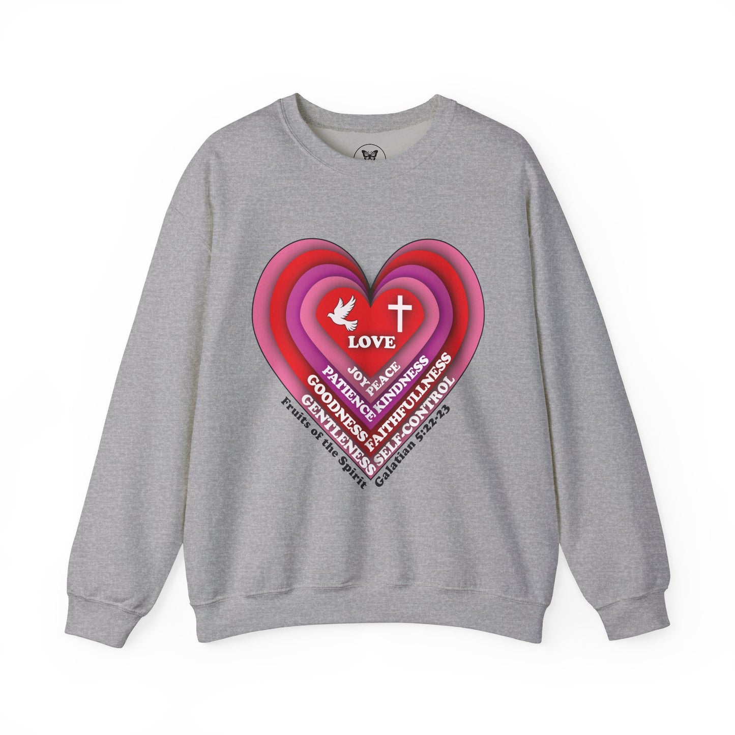 Unisex Sweatshirt - Heart Fruits of the Spirit