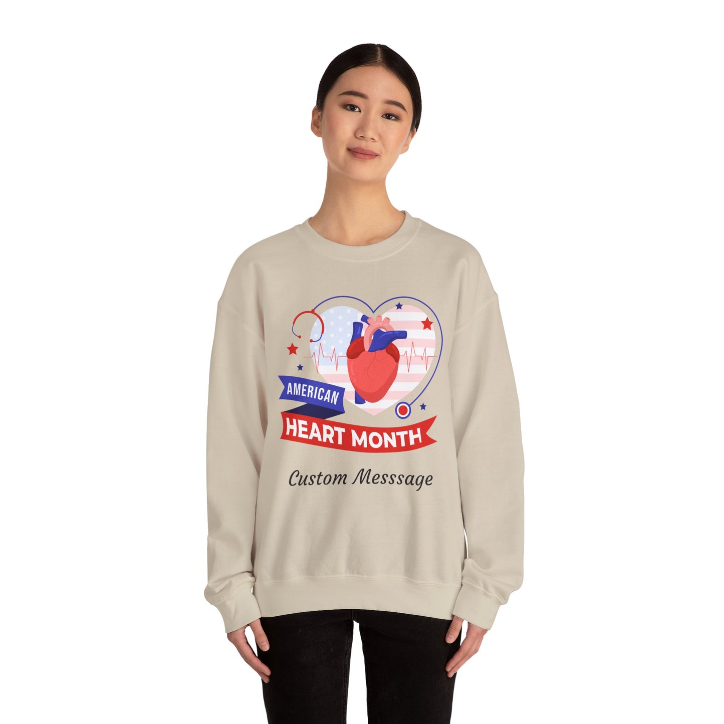 Unisex Sweatshirt - Personalized American Heart Month