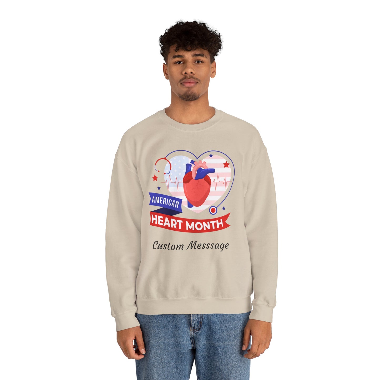 Unisex Sweatshirt - Personalized American Heart Month