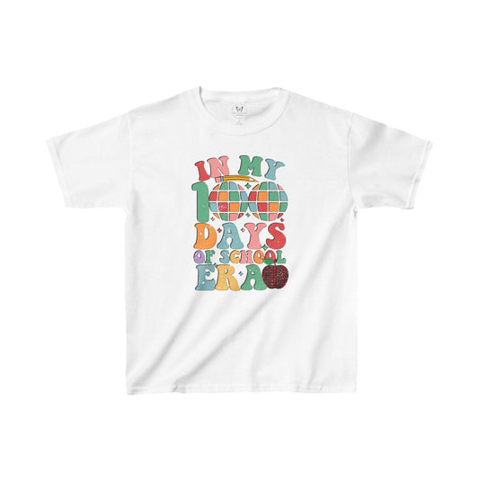 Kid's Tee - In my 100 days of school era distressed retro