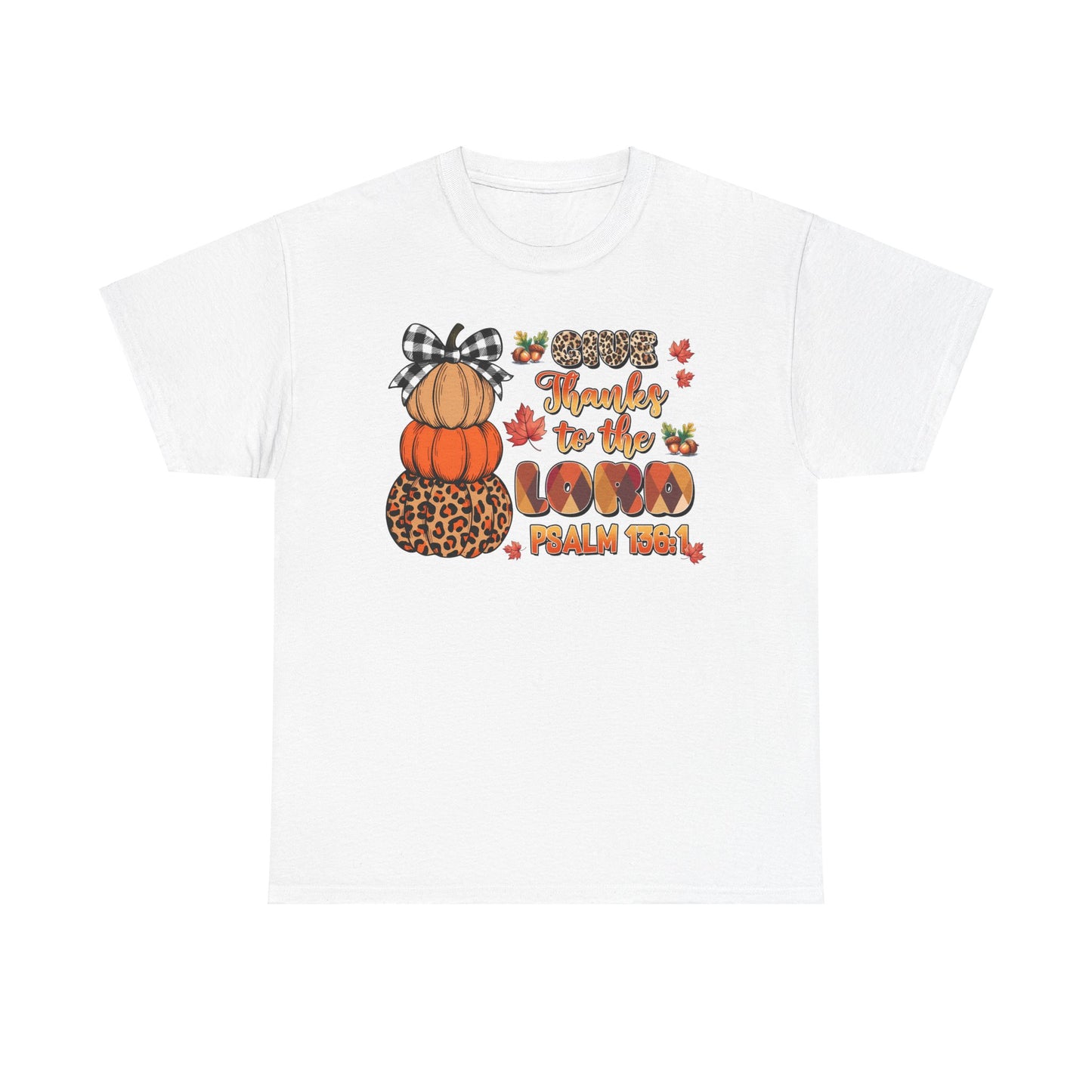 "Give Thanks" Thanksgiving Fall Unisex Tee