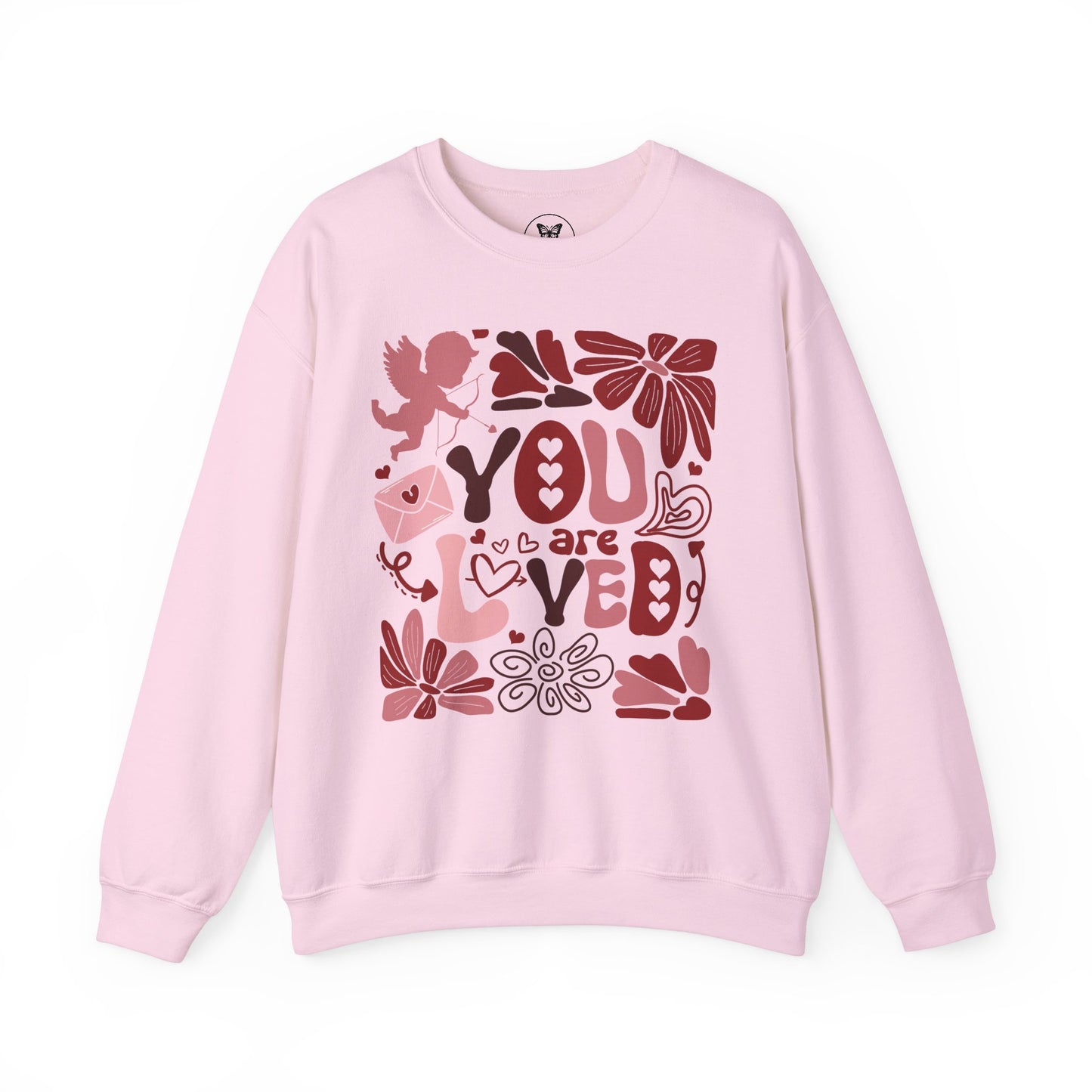 Boho You Are Loved Valentine Sweatshirt