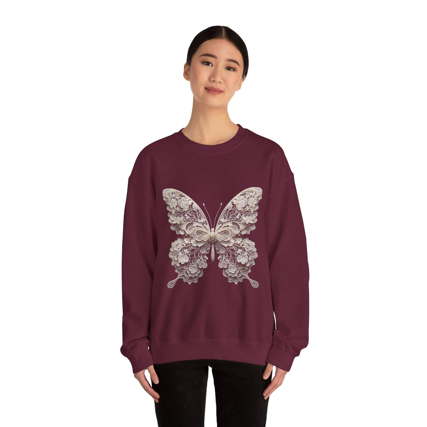 Unisex Sweatshirt - Lace Butterfly