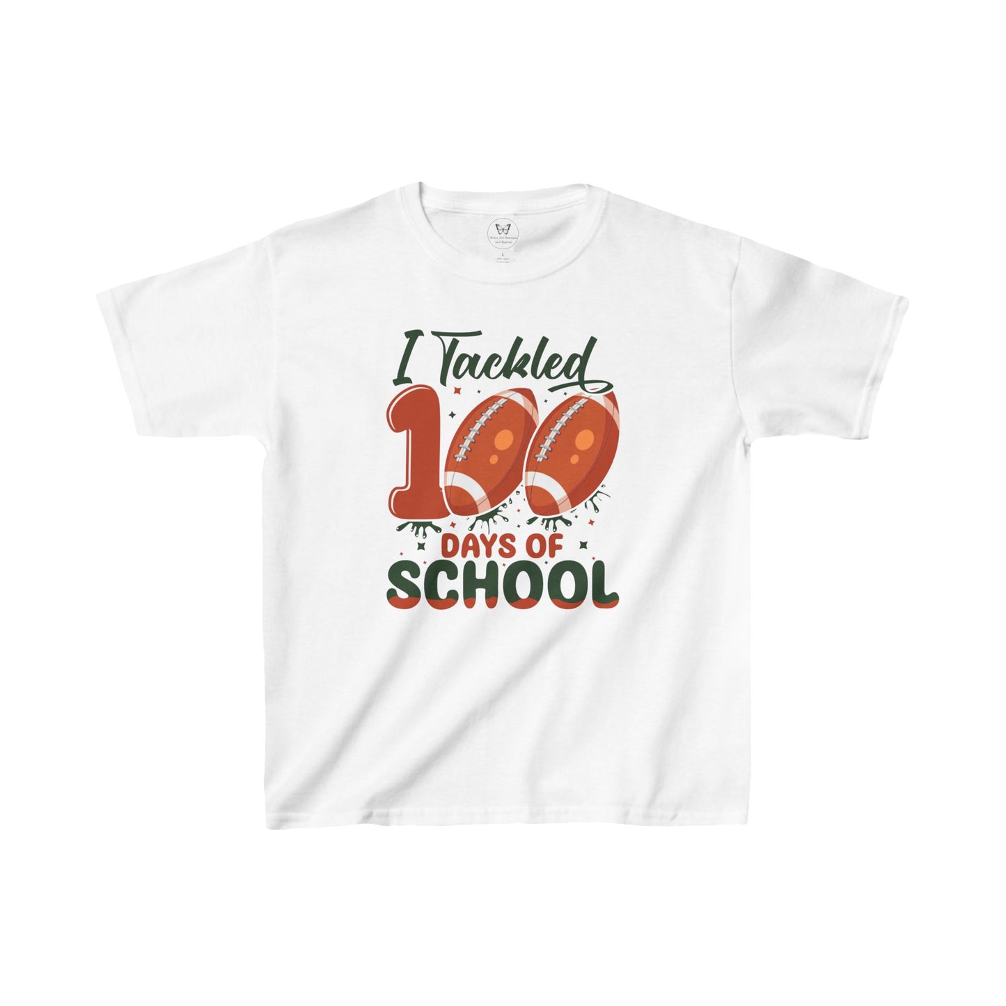 Kid's Tee - I Tackled 100 Days of School Footbal