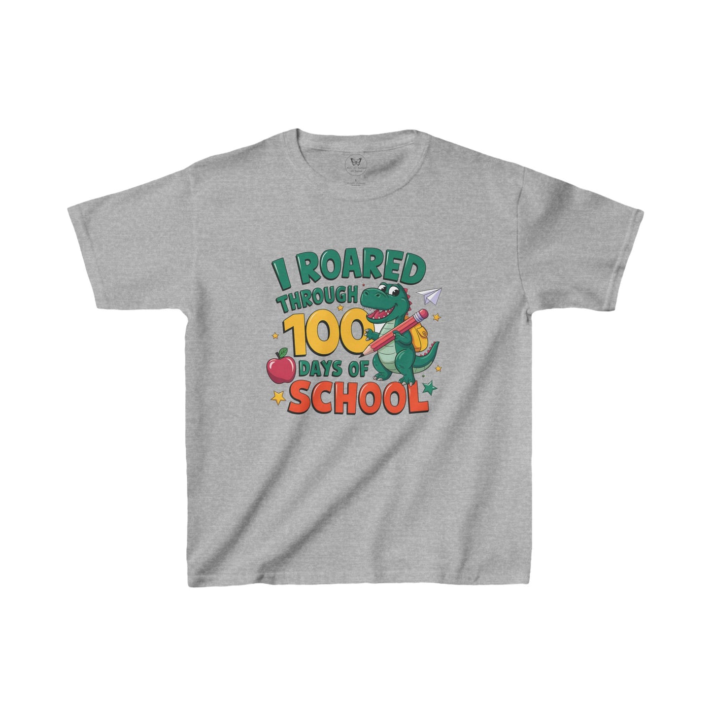 Kids Tee-Roared Through 100 Days School Kids Tee