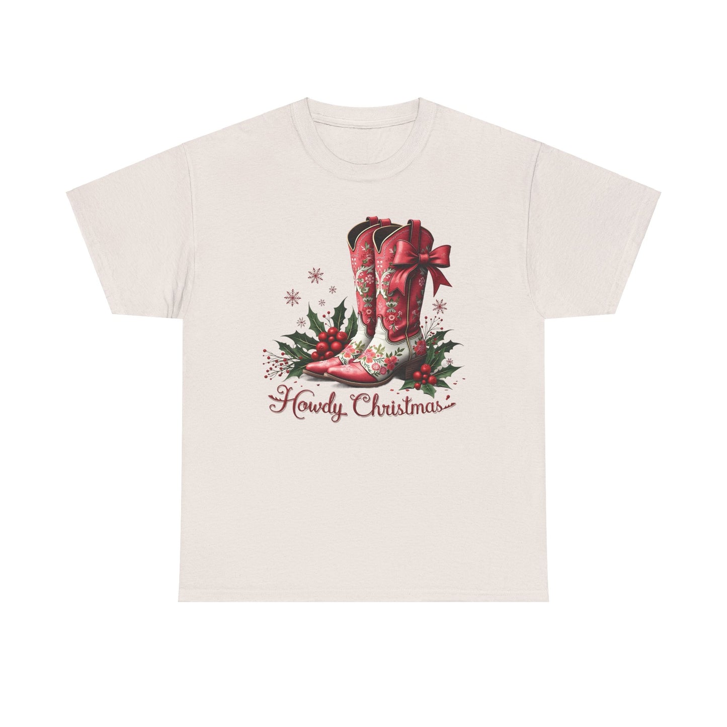 Howdy Christmas Western Boots Unisex T-Shirt