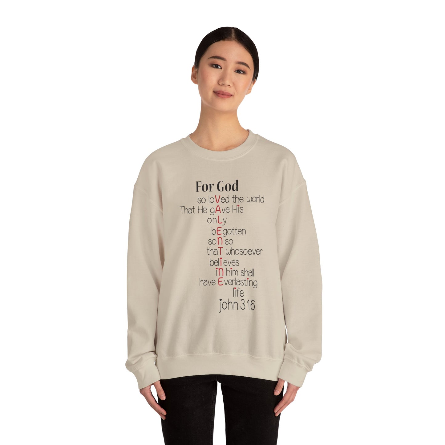 John 3:16 Valentine Acrostic Sweatshirt