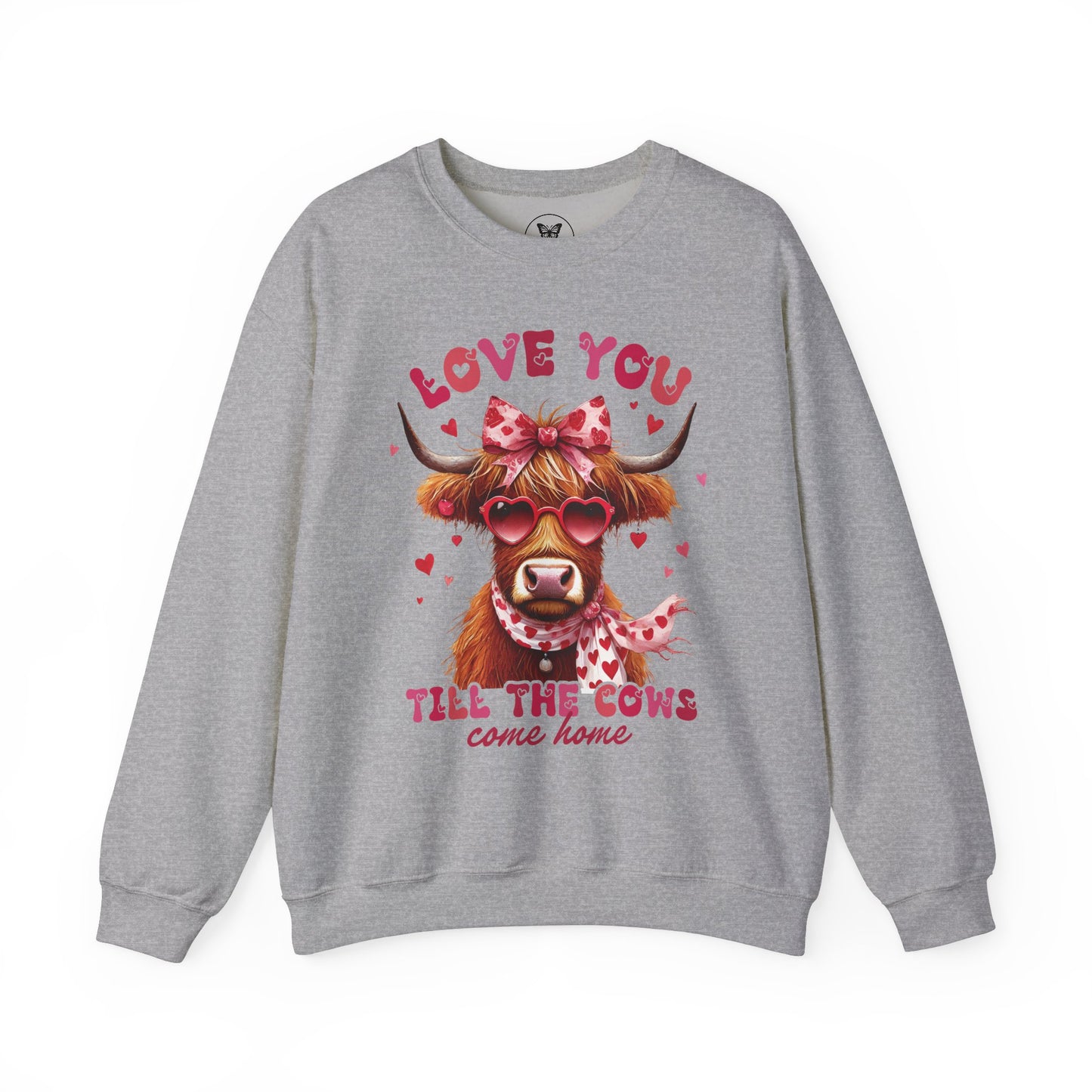 Love you till the cows come home Highland Cow Valentine Sweatshirt