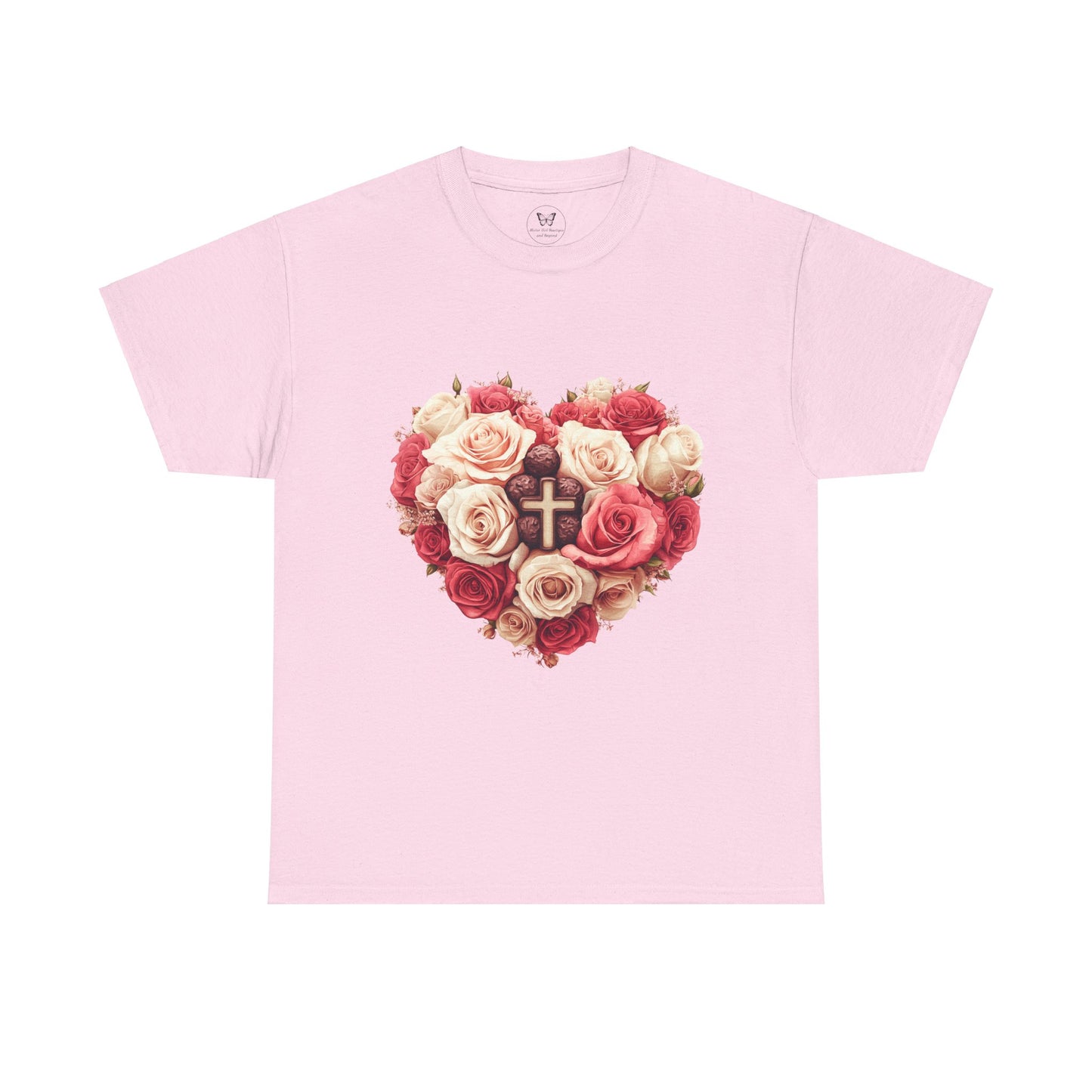 Love Like Jesus Rose Heart Valentine Tee